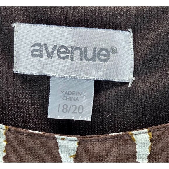 Jumper Dress Brown White Maxi 8/20 Avenue Geometric Tribal Print African Party - Picture 8 of 15